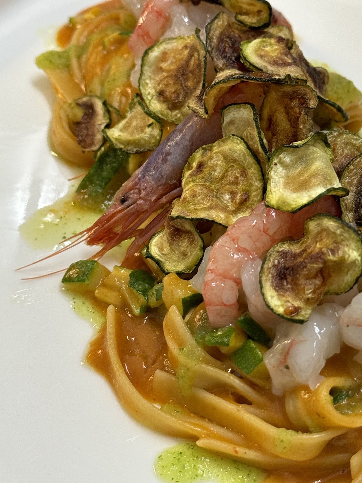 Tagliolini gamberi e zucchine